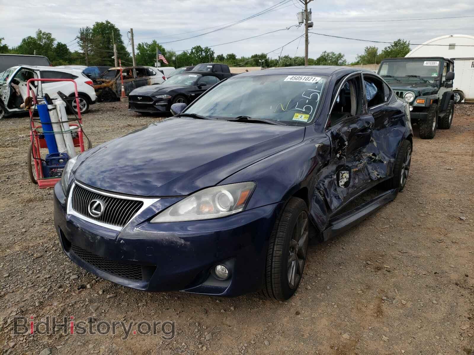 2012 LEXUS IS - VIN: JTHCF5C27C5054746 - Фото 2