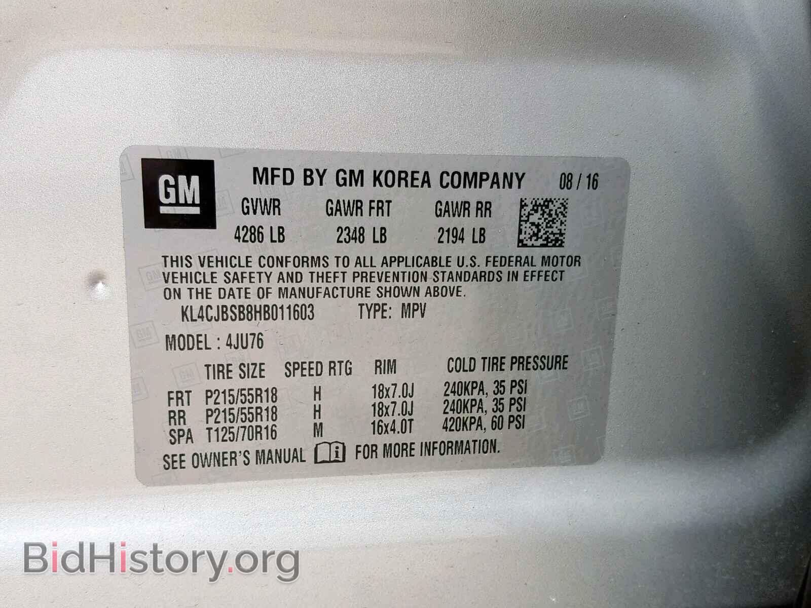 2017 BUICK ENCORE PRE - VIN: KL4CJBSB8HB011603 - Photo 10