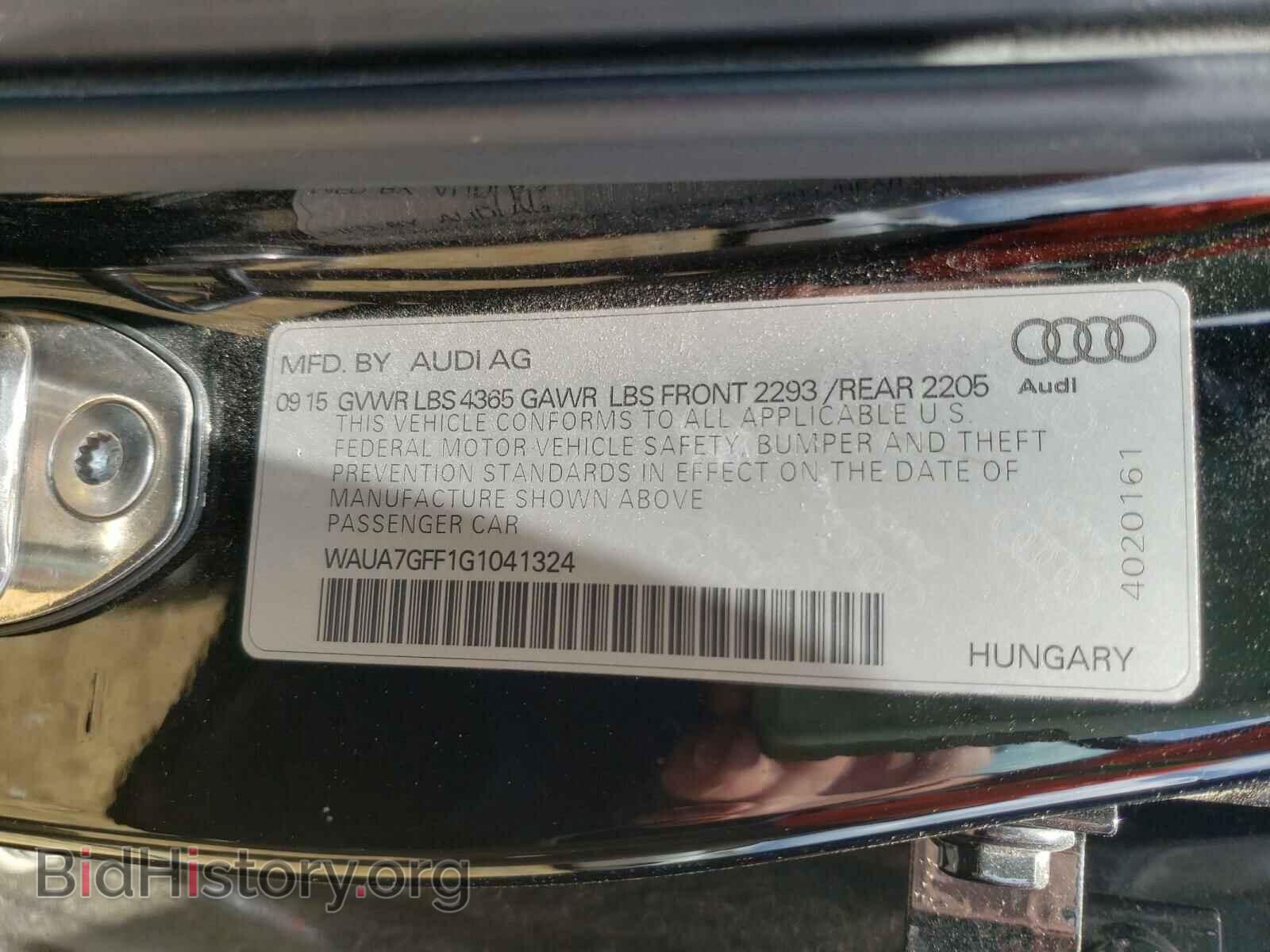 2016 AUDI A3 - VIN: WAUA7GFF1G1041324 - Фото 10