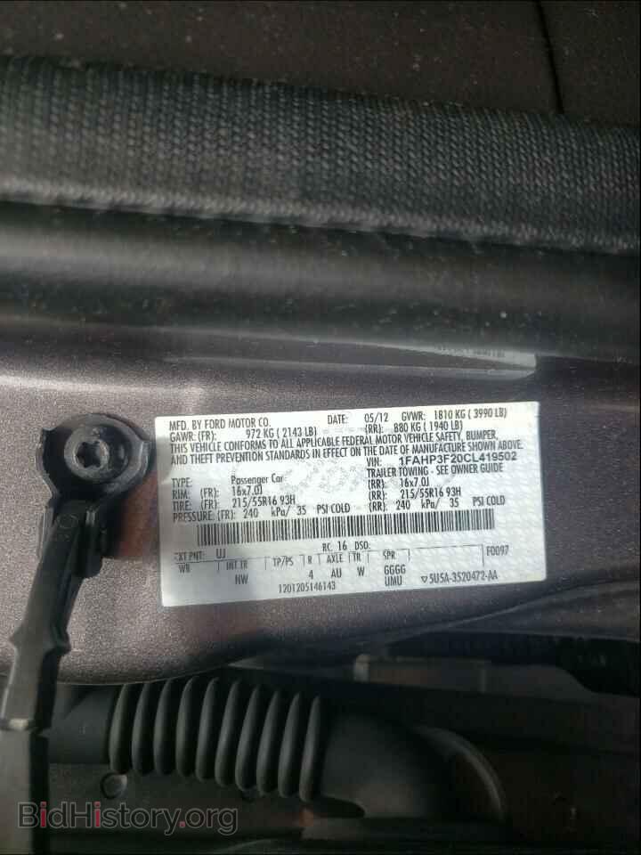 2012 FORD FOCUS - VIN: 1FAHP3F20CL419502 - Photo 10
