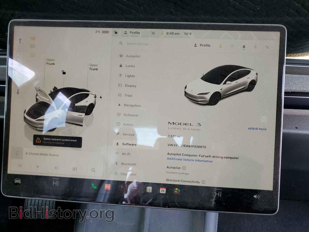 2024 TESLA MODEL 3 - VIN: 5YJ3E1EA9RF826673 - Photo 9