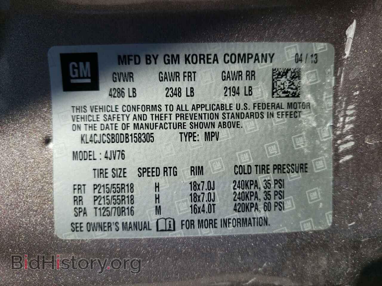 2013 BUICK ENCORE - VIN: KL4CJCSB0DB158305 - Photo 10