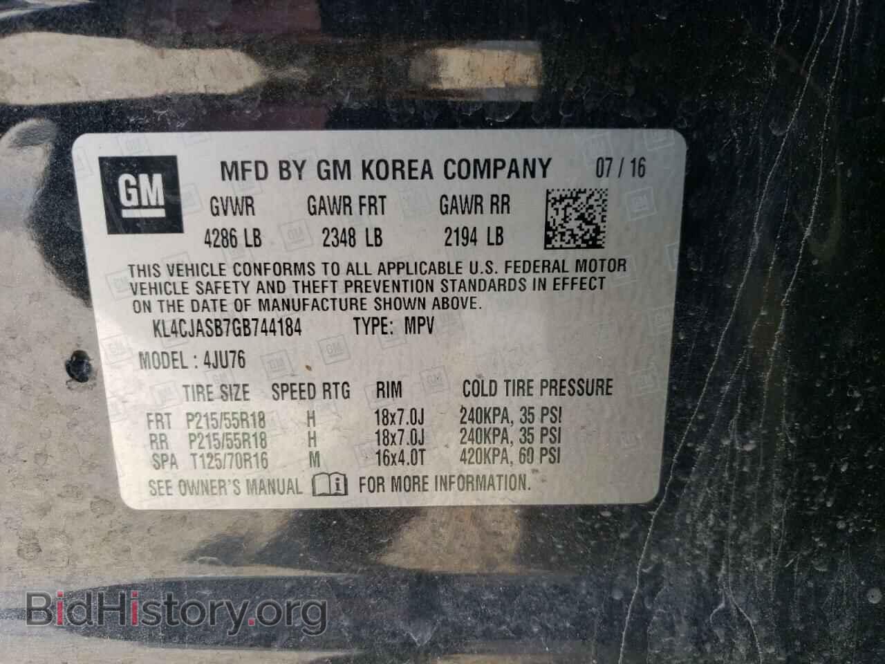 2016 BUICK ENCORE - VIN: KL4CJASB7GB744184 - Photo 13