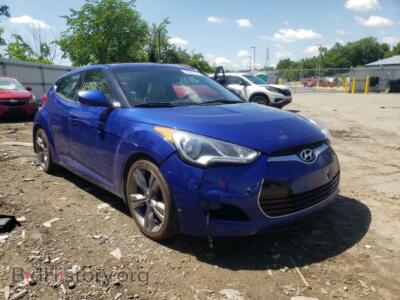 2012 Hyundai VELOSTER, синий — VIN KMHTC6AD1CU076702, Copart