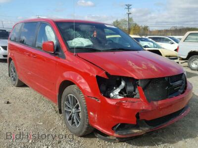 2015 Dodge CARAVAN Grand Cara, red — VIN 2C4RDGBG5FR704370, Copart