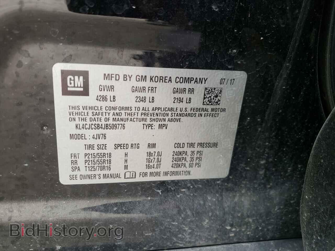 2018 BUICK ENCORE - VIN: KL4CJCSB4JB509776 - Photo 10