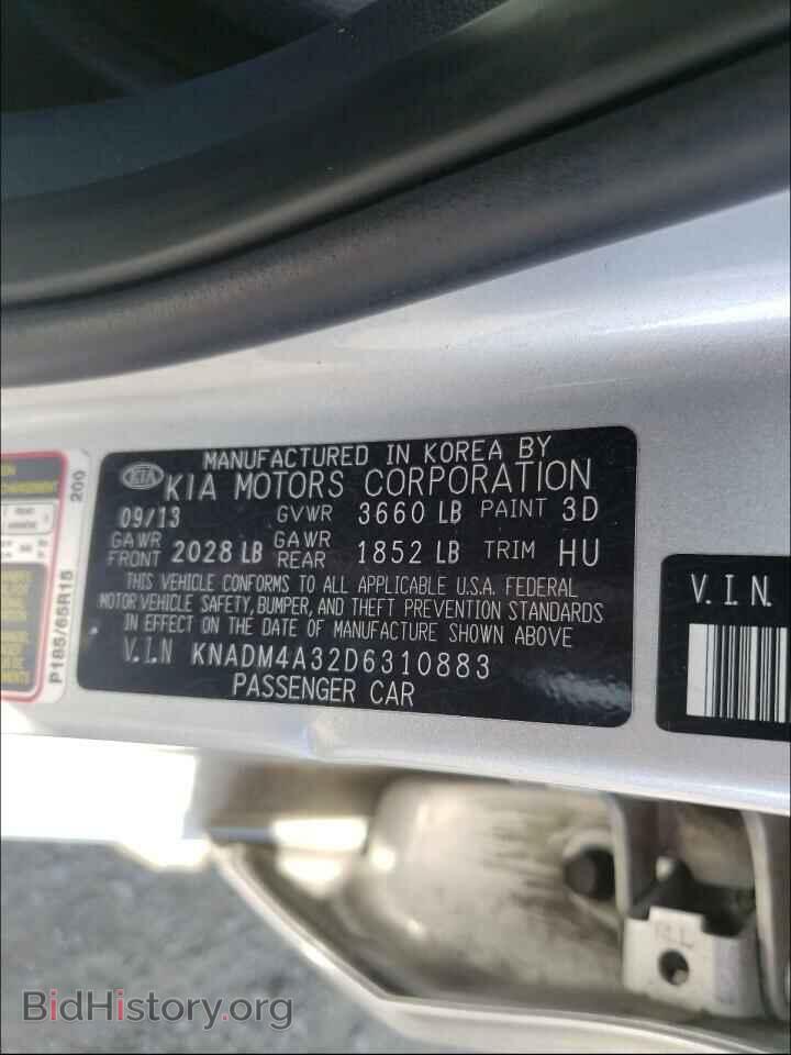 2013 KIA RIO - VIN: KNADM4A32D6310883 - Фото 10