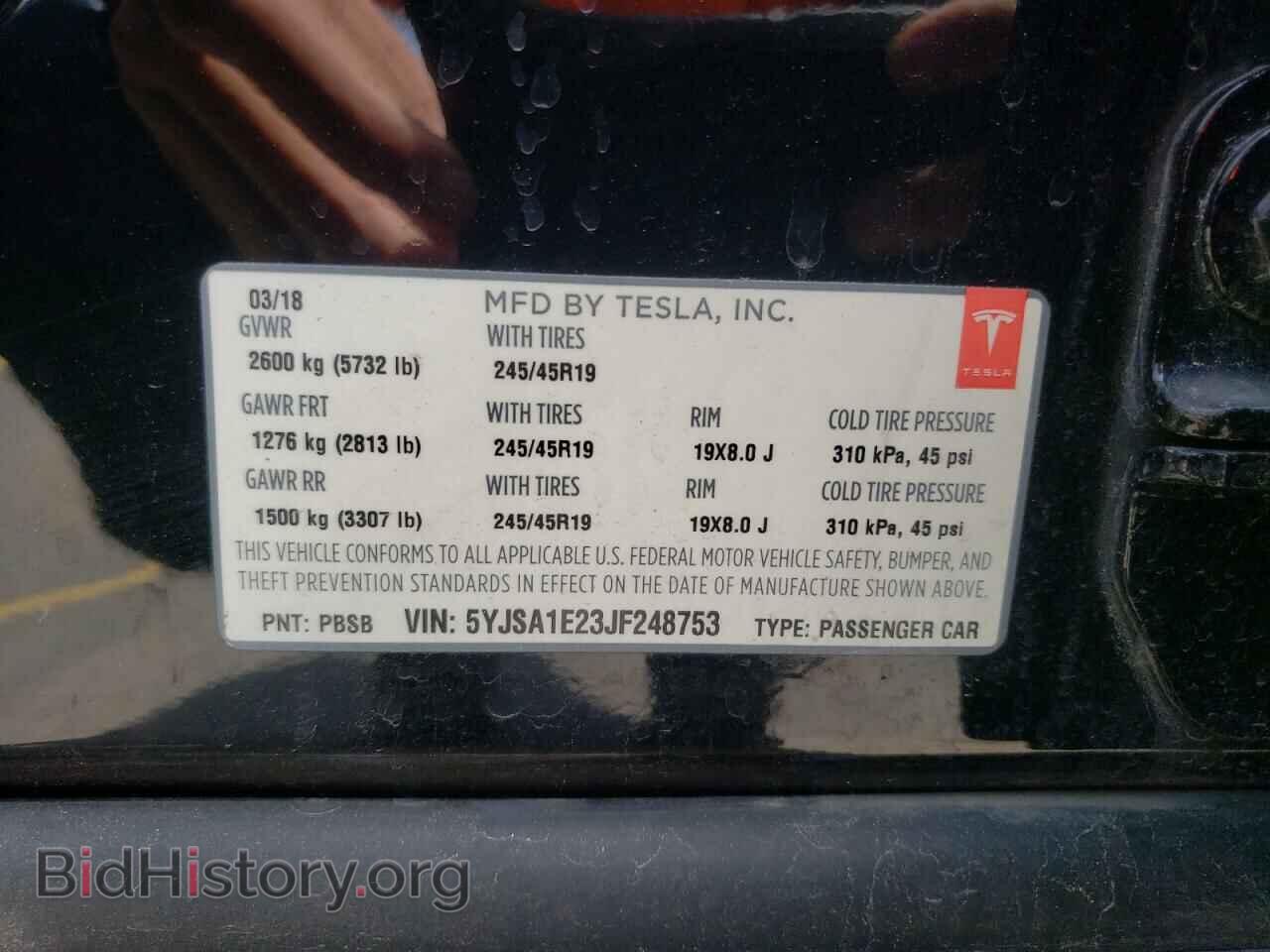 2018 TESLA MODEL S - VIN: 5YJSA1E23JF248753 - Photo 10