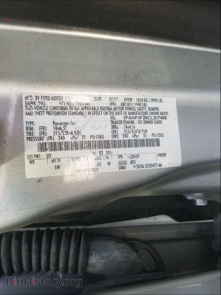 2012 FORD FOCUS - VIN: 1FAHP3F29CL207486 - Фото 10