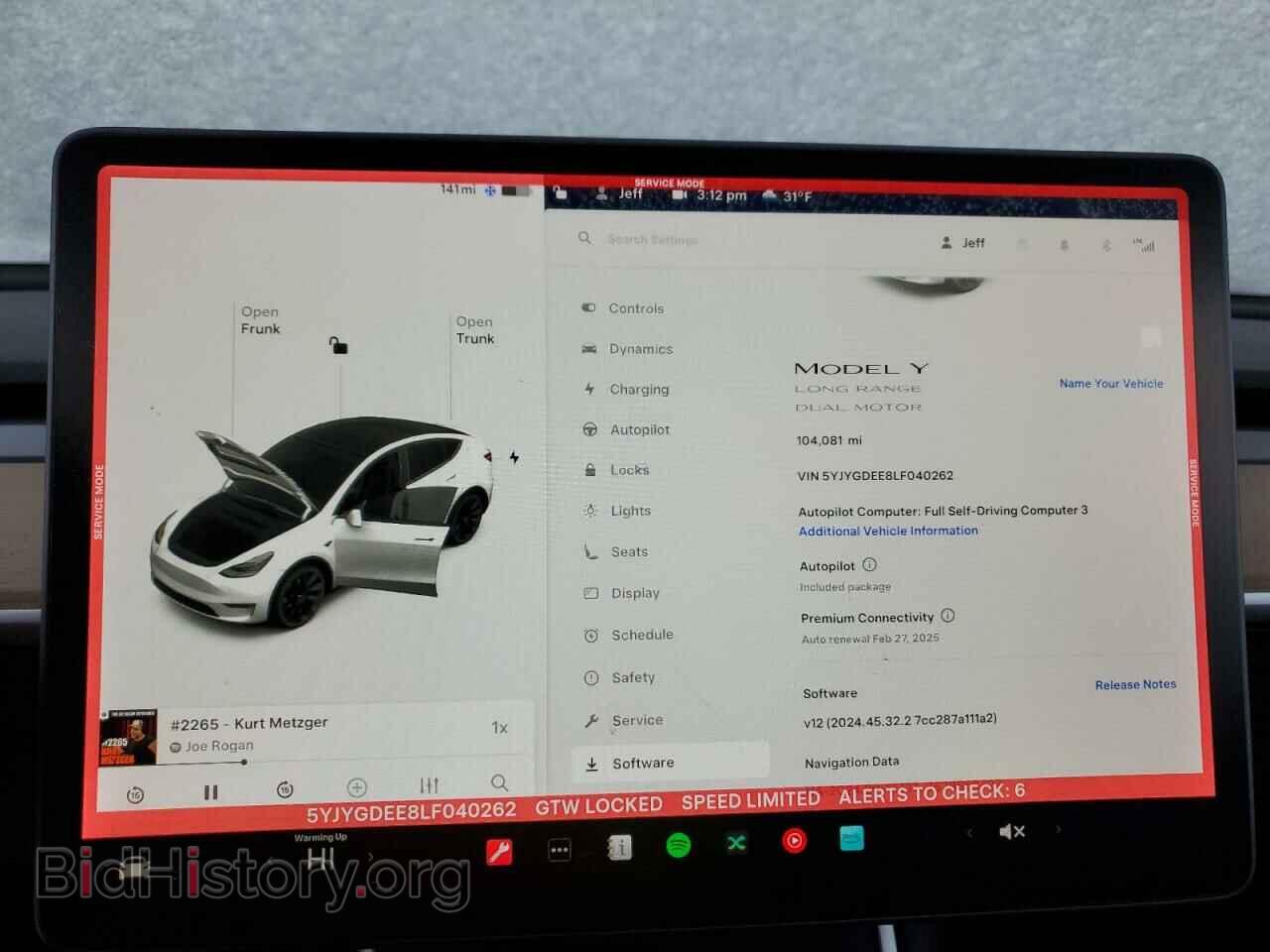 2020 TESLA MODEL Y - VIN: 5YJYGDEE8LF040262 - Фото 9