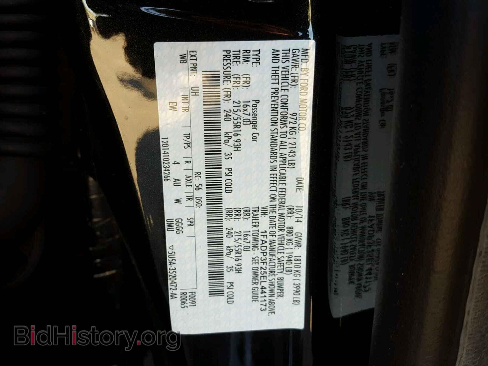 2014 FORD FOCUS - VIN: 1FADP3F25EL441173 - Фото 10