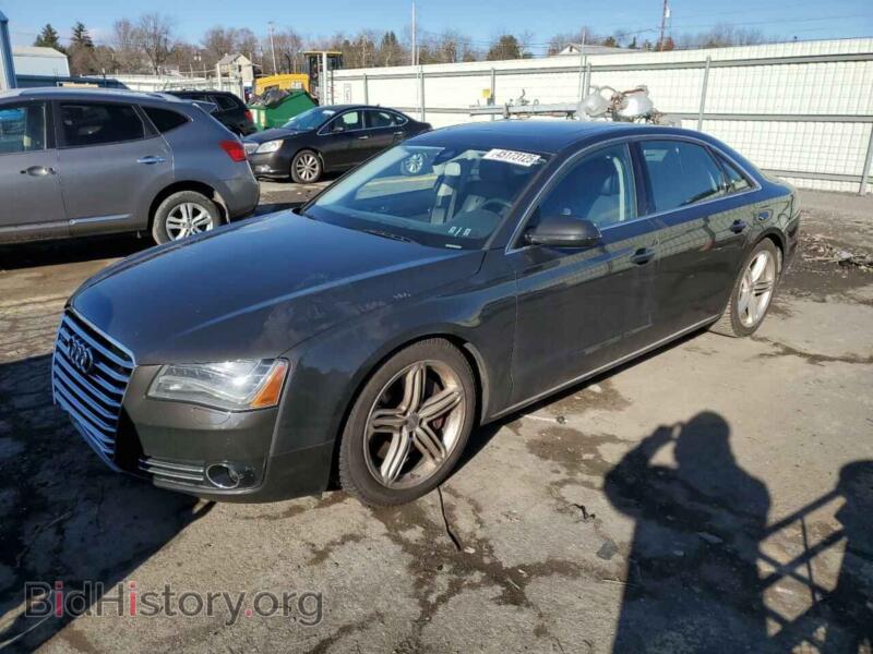 2012 Audi A8 L Quattro (VIN WAURVAFD8CN004536) — фото 1 из 14, Copart, повреждение: задняя часть