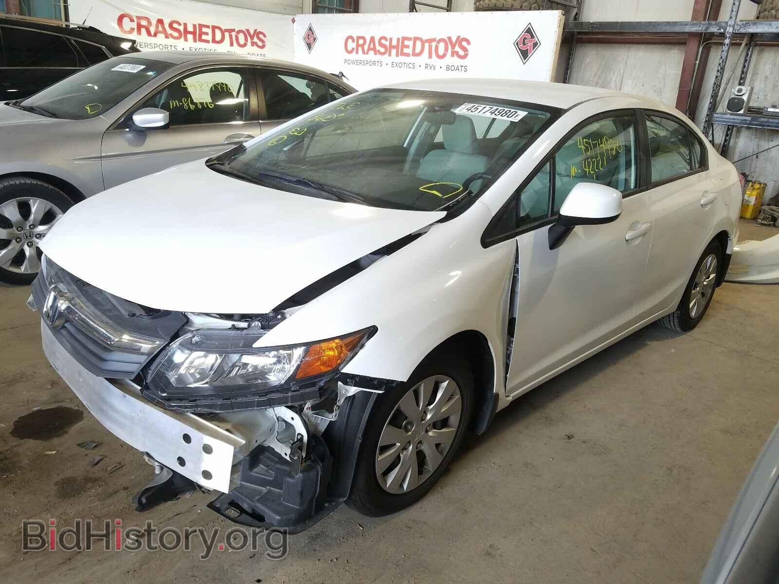 2012 HONDA CIVIC - VIN: 19XFB2F54CE025482 - Фото 2