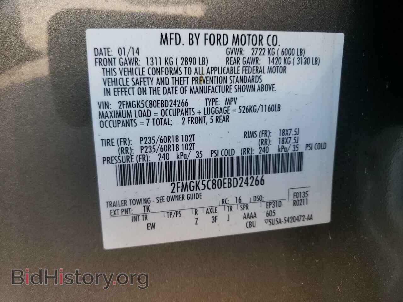 2014 FORD FLEX - VIN: 2FMGK5C80EBD24266 - Photo 10