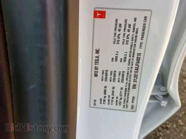 2018 TESLA MODEL 3 - VIN: 5YJ3E1EAXJF040210 - Photo 10