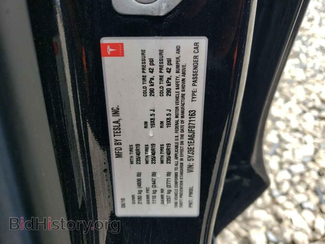 2018 TESLA MODEL 3 - VIN: 5YJ3E1EA6JF071163 - Photo 12