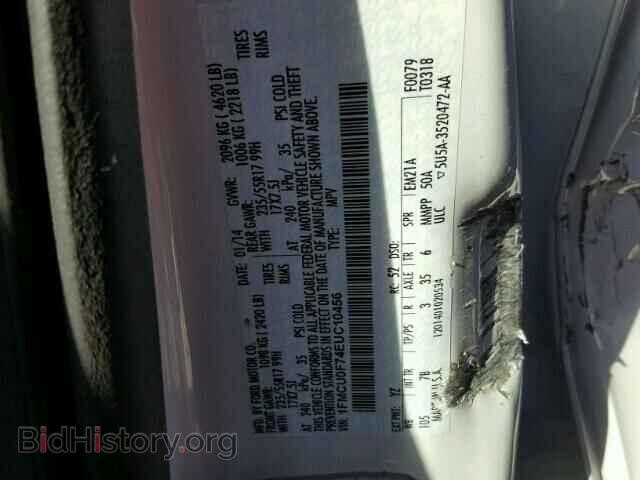 2014 FORD ESCAPE - VIN: 1FMCU0F74EUC10456 - Фото 10
