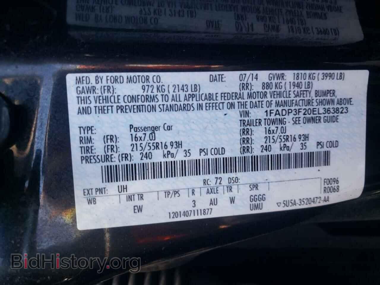 2014 FORD FOCUS - VIN: 1FADP3F20EL363823 - Photo 10