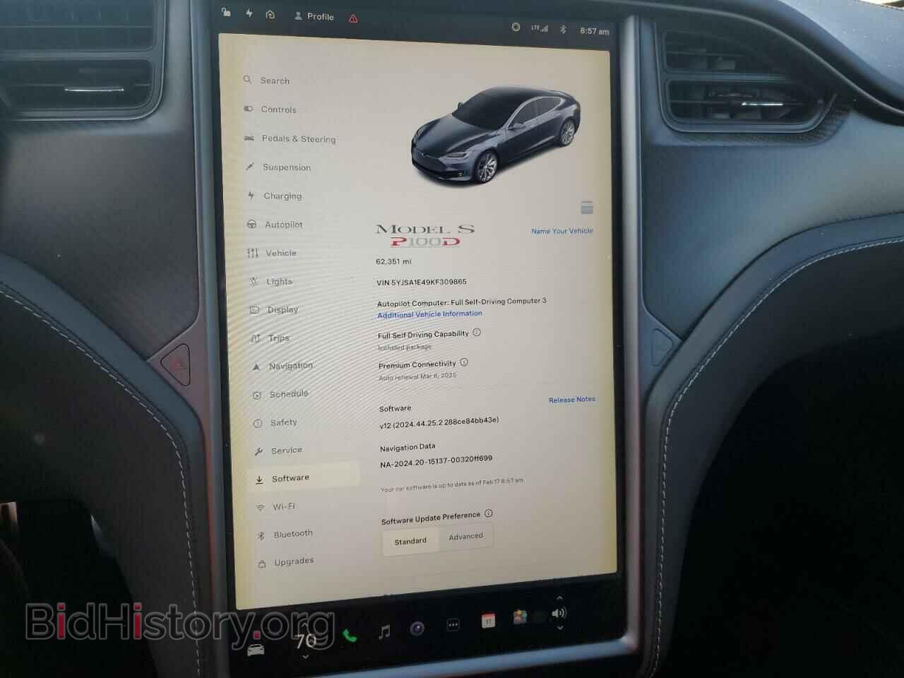 2019 TESLA MODEL S - VIN: 5YJSA1E49KF309865 - Фото 9