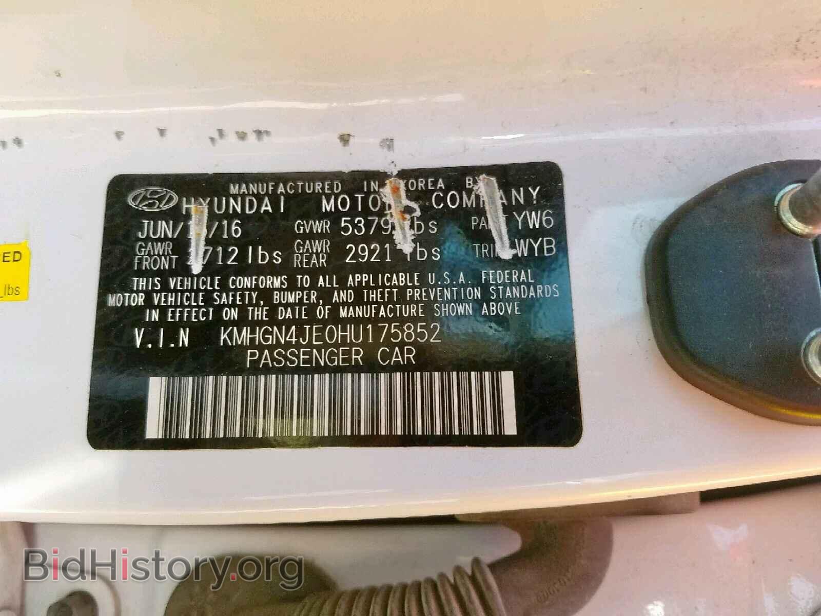 2017 GENESIS G80 - VIN: KMHGN4JE0HU175852 - Фото 10