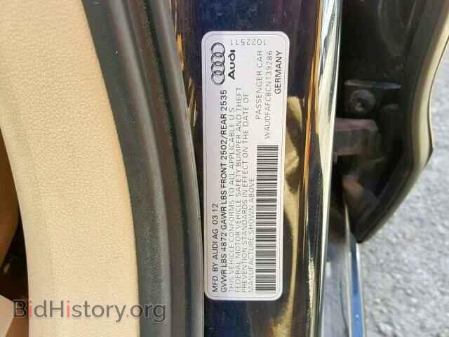 2012 AUDI A6 - VIN: WAUDFAFC8CN139286 - Фото 10