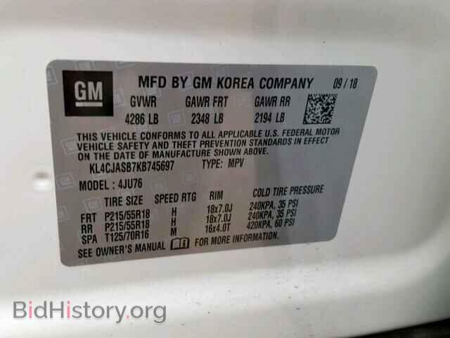 2019 BUICK ENCORE PRE - VIN: KL4CJASB7KB745697 - Photo 10