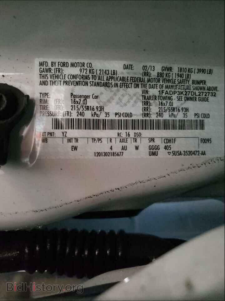 2013 FORD FOCUS - VIN: 1FADP3K27DL272732 - Фото 10