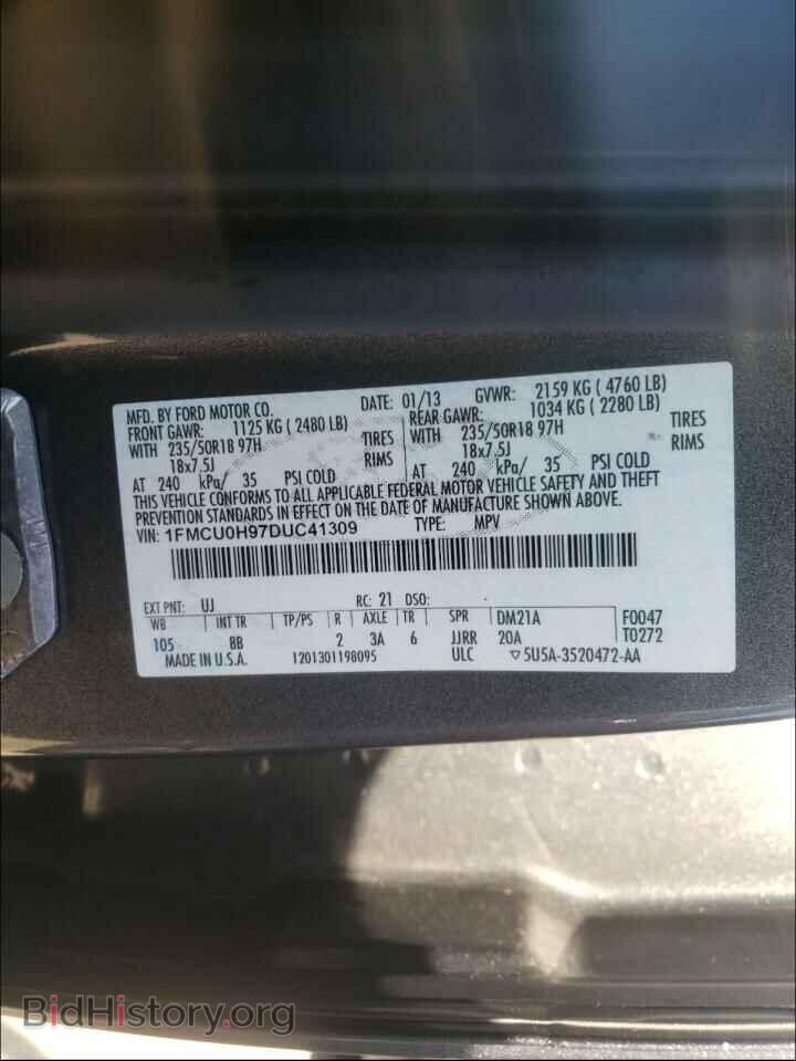 2013 FORD ESCAPE - VIN: 1FMCU0H97DUC41309 - Photo 10
