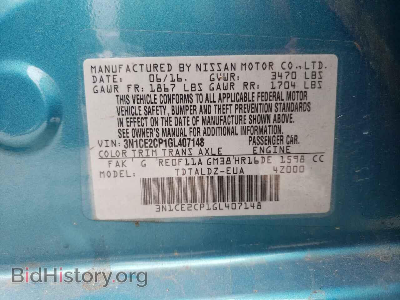 2016 NISSAN VERSA - VIN: 3N1CE2CP1GL407148 - Photo 10