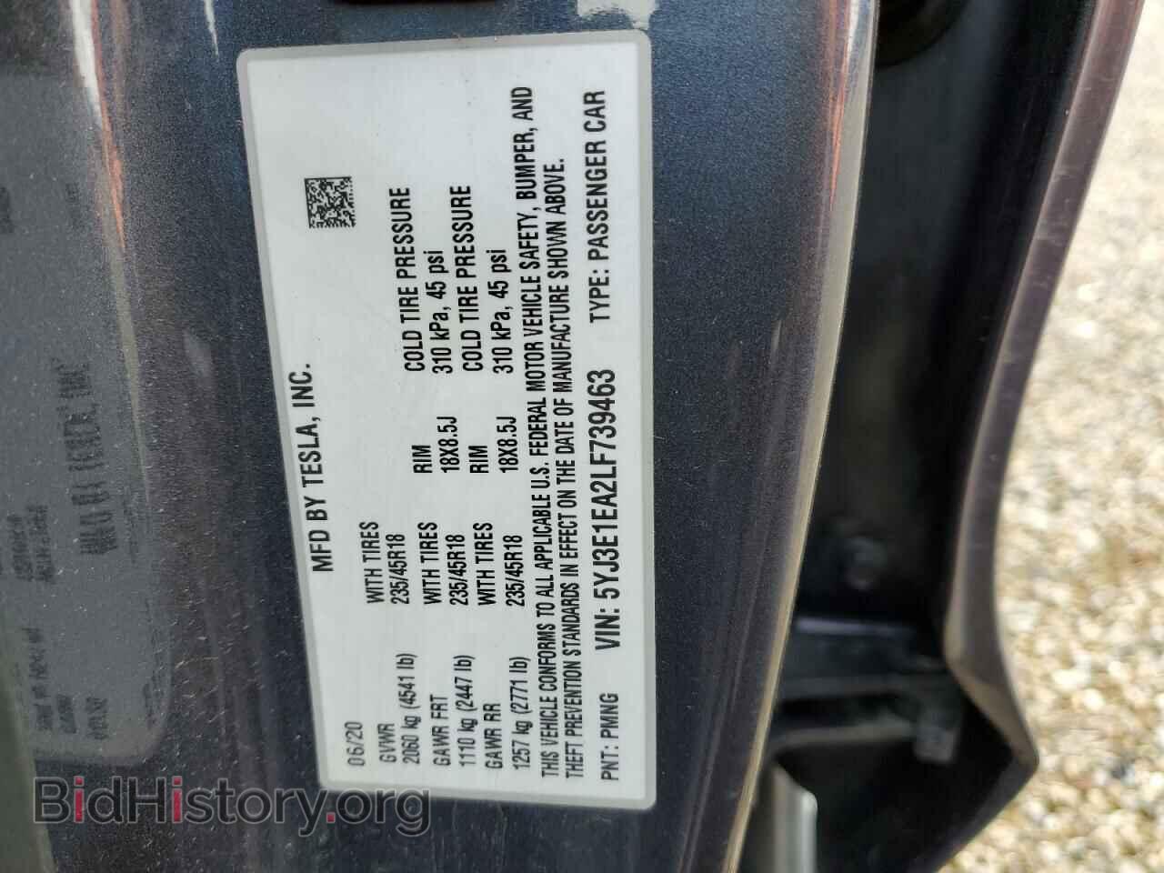 2020 TESLA MODEL 3 - VIN: 5YJ3E1EA2LF739463 - Photo 12