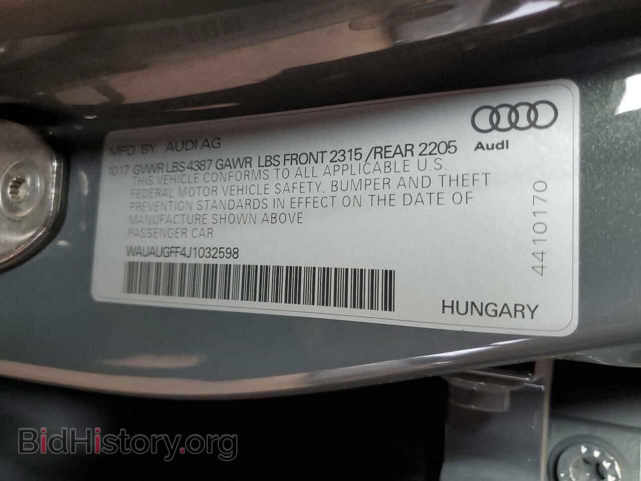 2018 AUDI A3 - VIN: WAUAUGFF4J1032598 - Фото 12