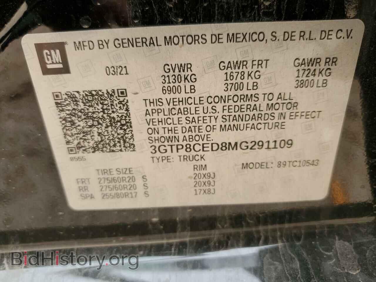 2021 GMC SIERRA - VIN: 3GTP8CED8MG291109 - Фото 14