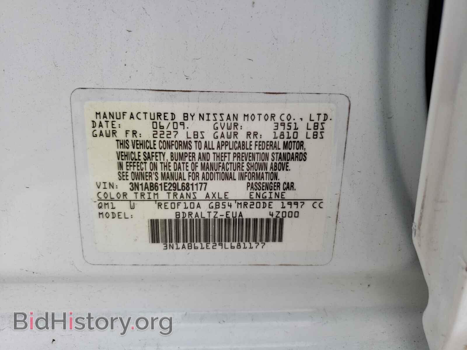 2009 NISSAN SENTRA - VIN: 3N1AB61E29L681177 - Фото 10
