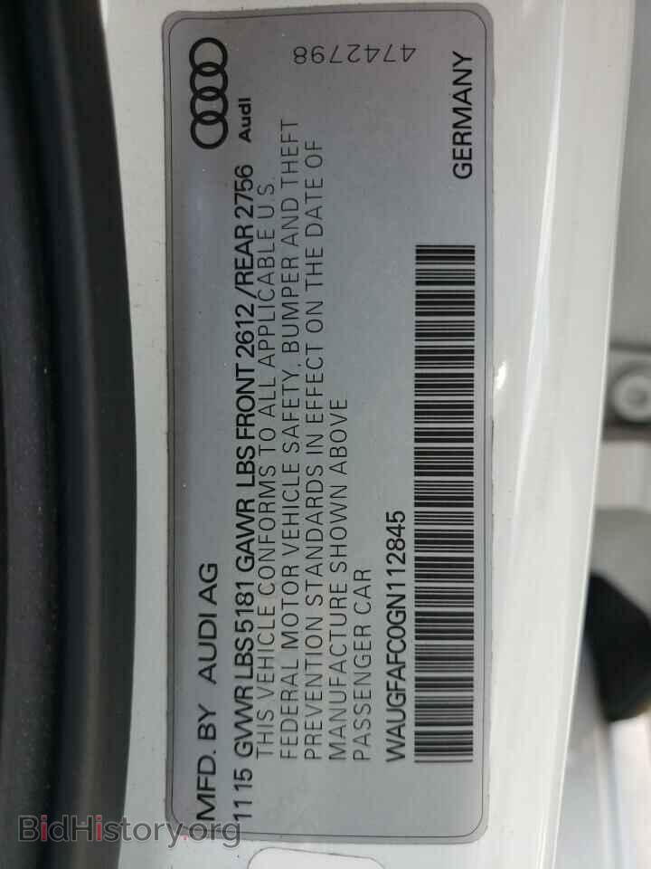 2016 AUDI A6 - VIN: WAUGFAFC0GN112845 - Фото 10