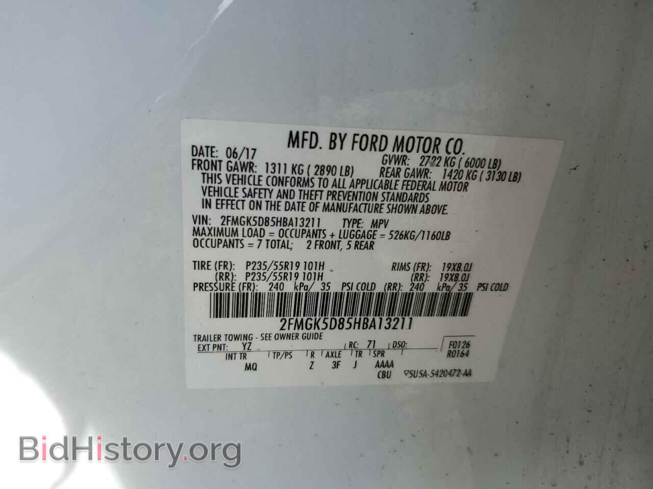 2017 FORD FLEX - VIN: 2FMGK5D85HBA13211 - Photo 13