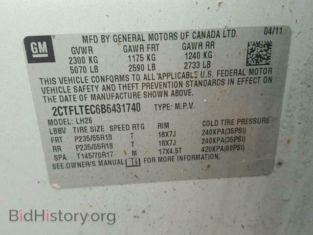2011 GMC TERRAIN SL - VIN: 2CTFLTEC6B6431740 - Фото 10
