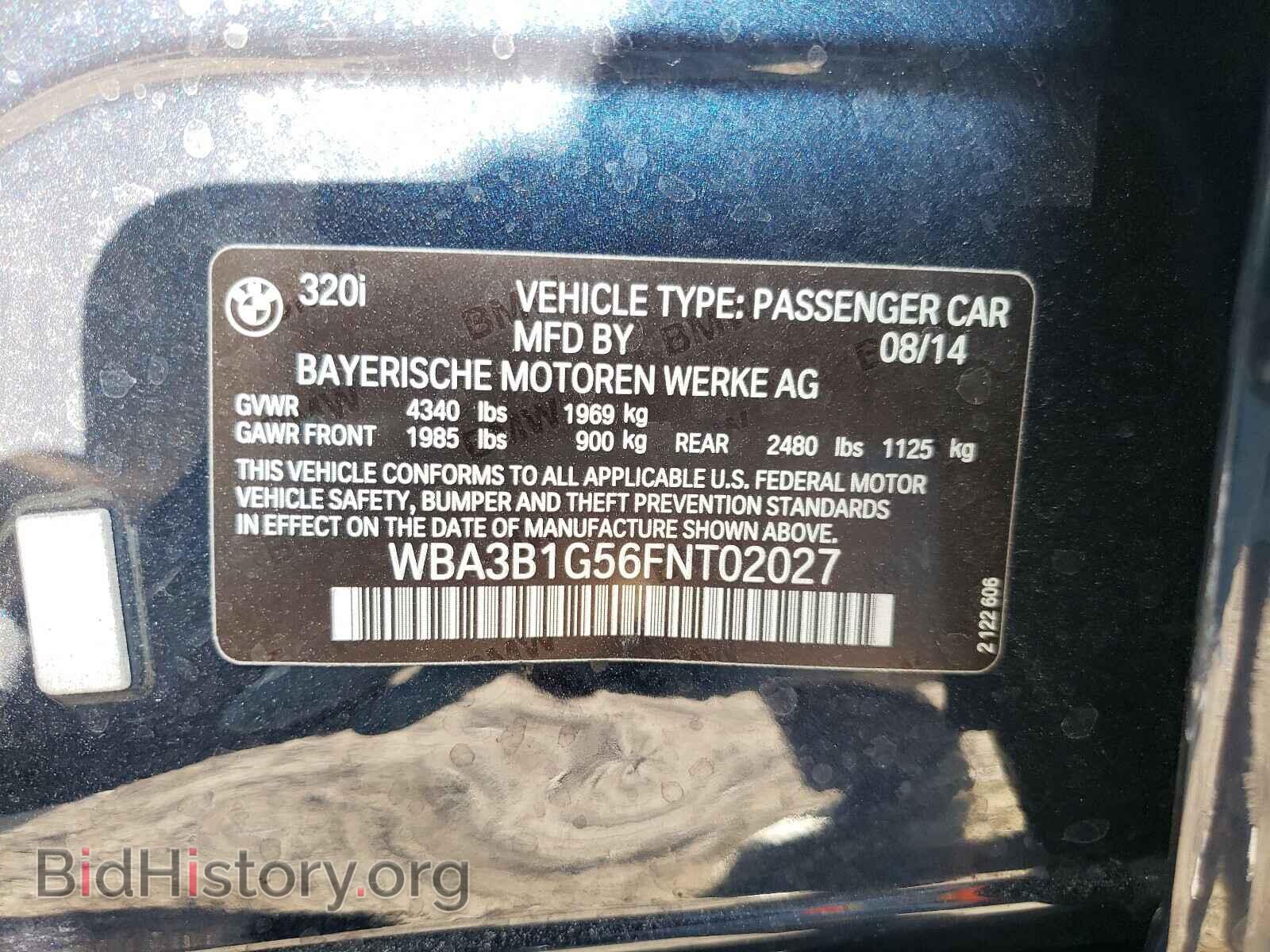 2015 BMW 3 SERIES - VIN: WBA3B1G56FNT02027 - Photo 10