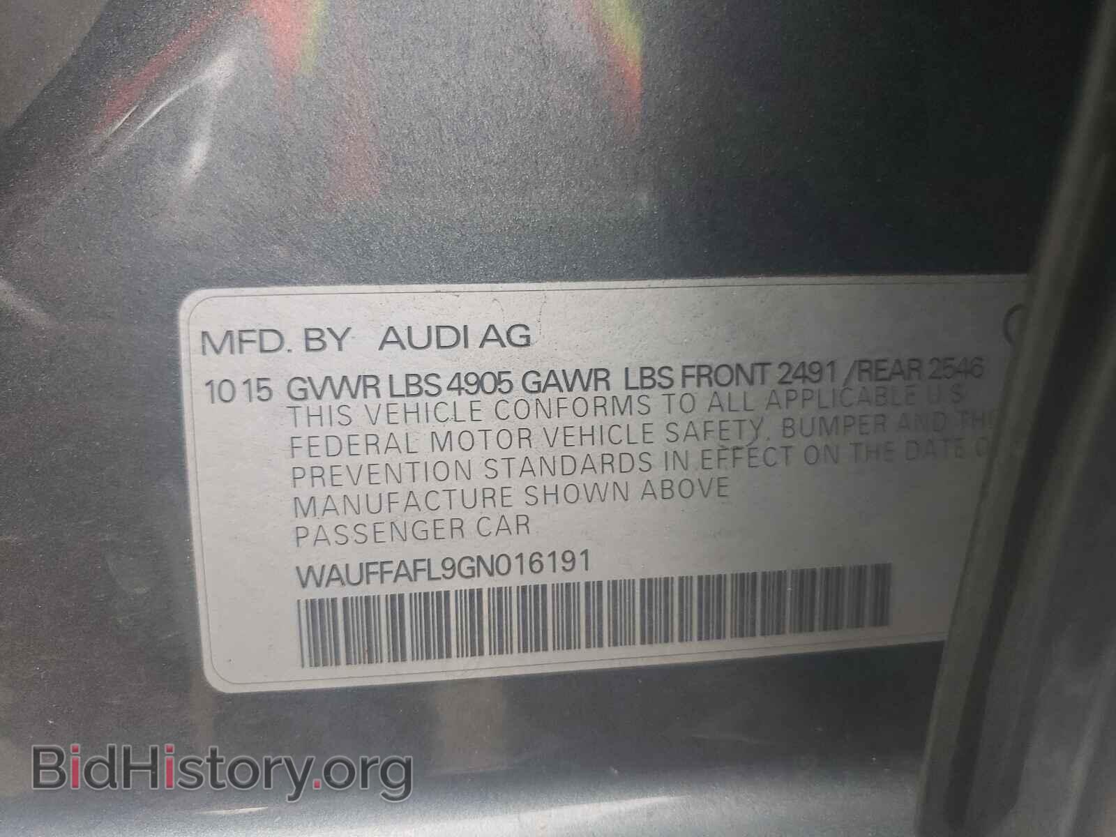 2016 AUDI A4 - VIN: WAUFFAFL9GN016191 - Фото 10