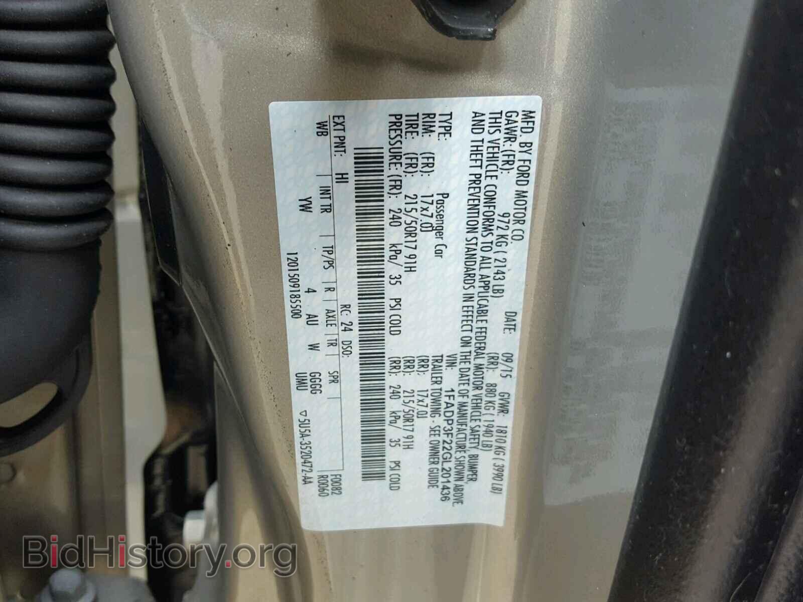 2016 FORD FOCUS - VIN: 1FADP3F22GL201436 - Photo 10