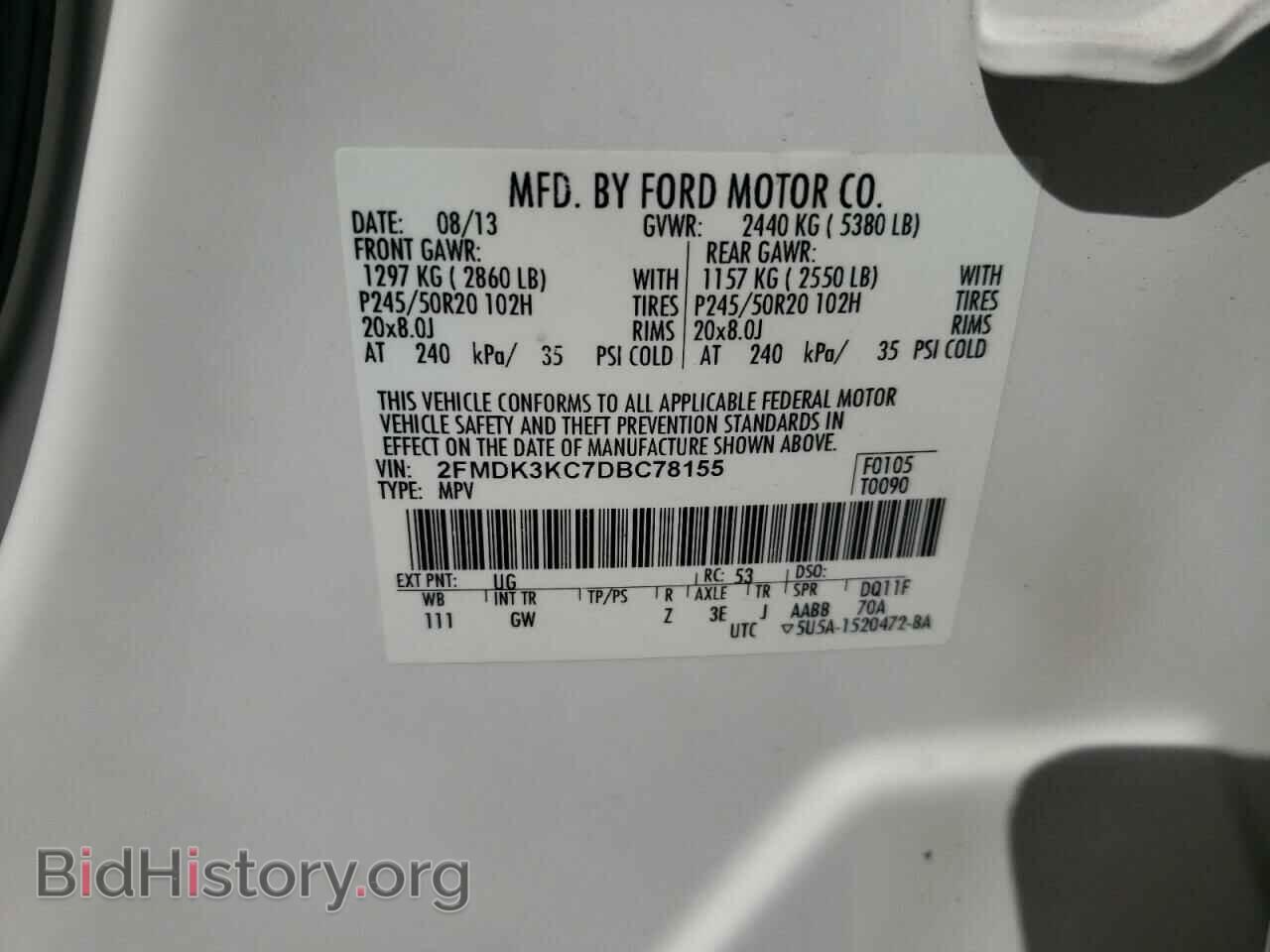 2013 FORD EDGE - VIN: 2FMDK3KC7DBC78155 - Photo 10