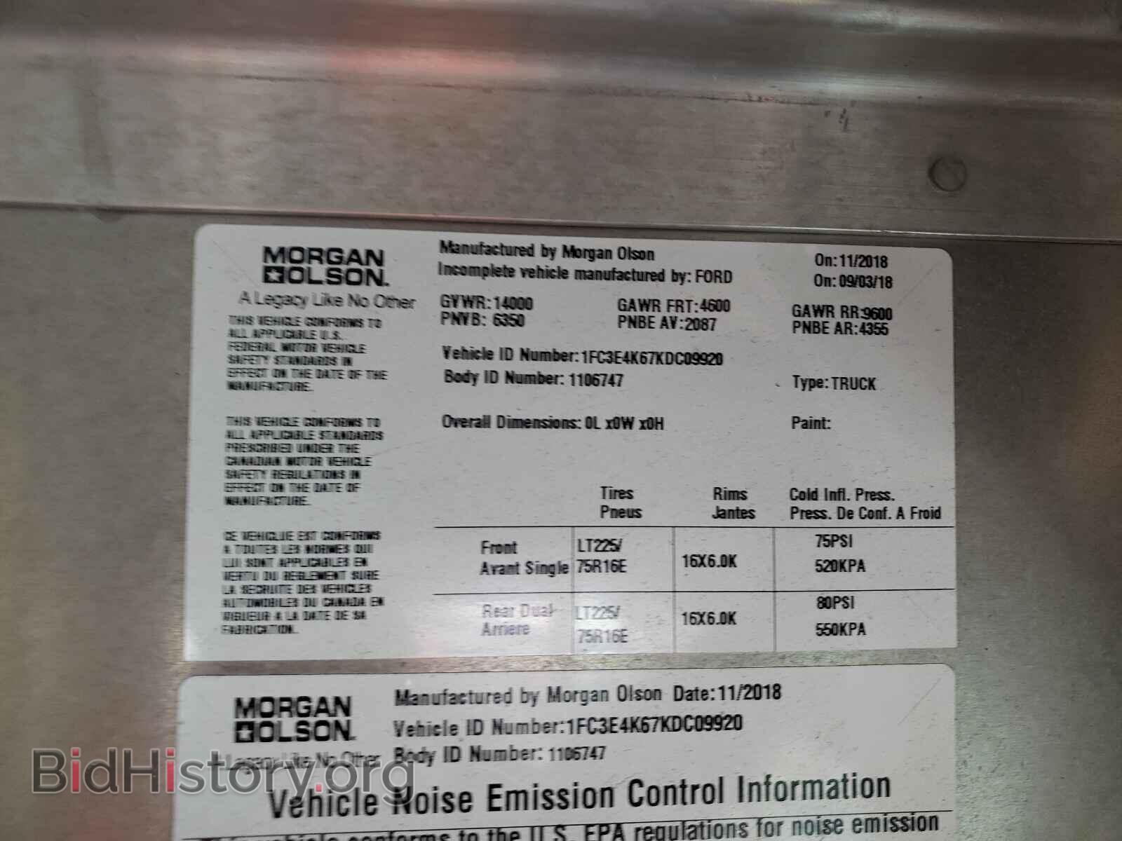 2019 FORD ECONOLINE - VIN: 1FC3E4K67KDC09920 - Photo 10