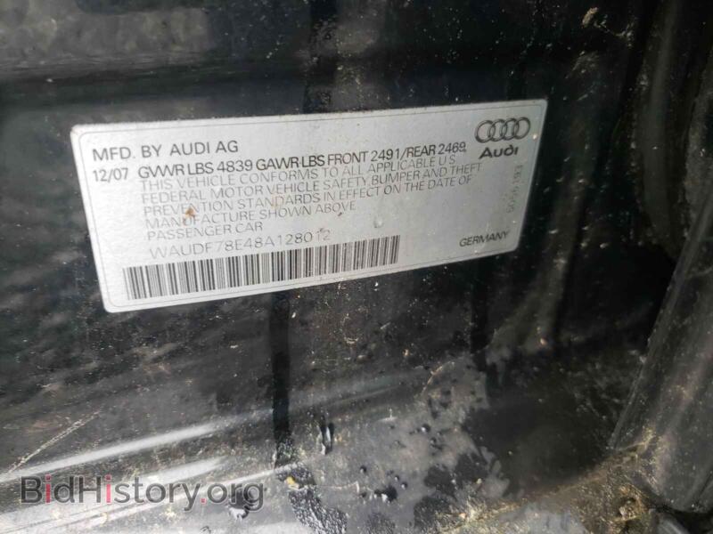 2008 Audi A4 (VIN WAUDF78E48A128012) — фото 10 из 10