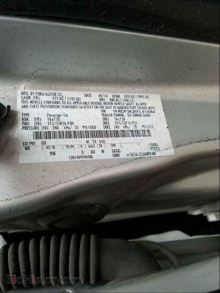 2014 FORD FOCUS - VIN: 1FADP3K26EL413064 - Фото 10