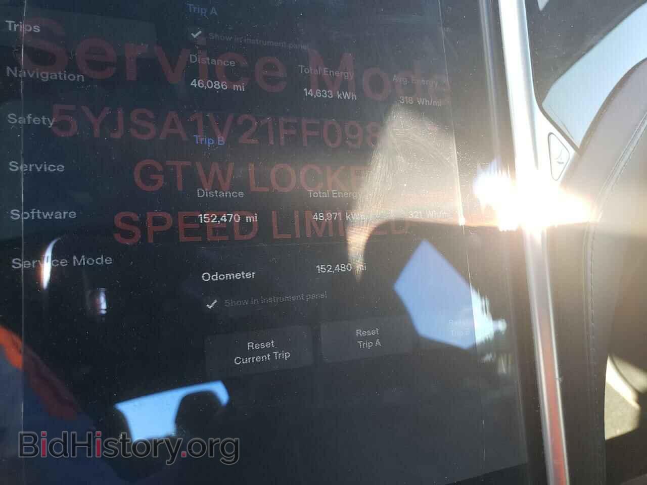2015 TESLA MODEL S - VIN: 5YJSA1V21FF098987 - Photo 9