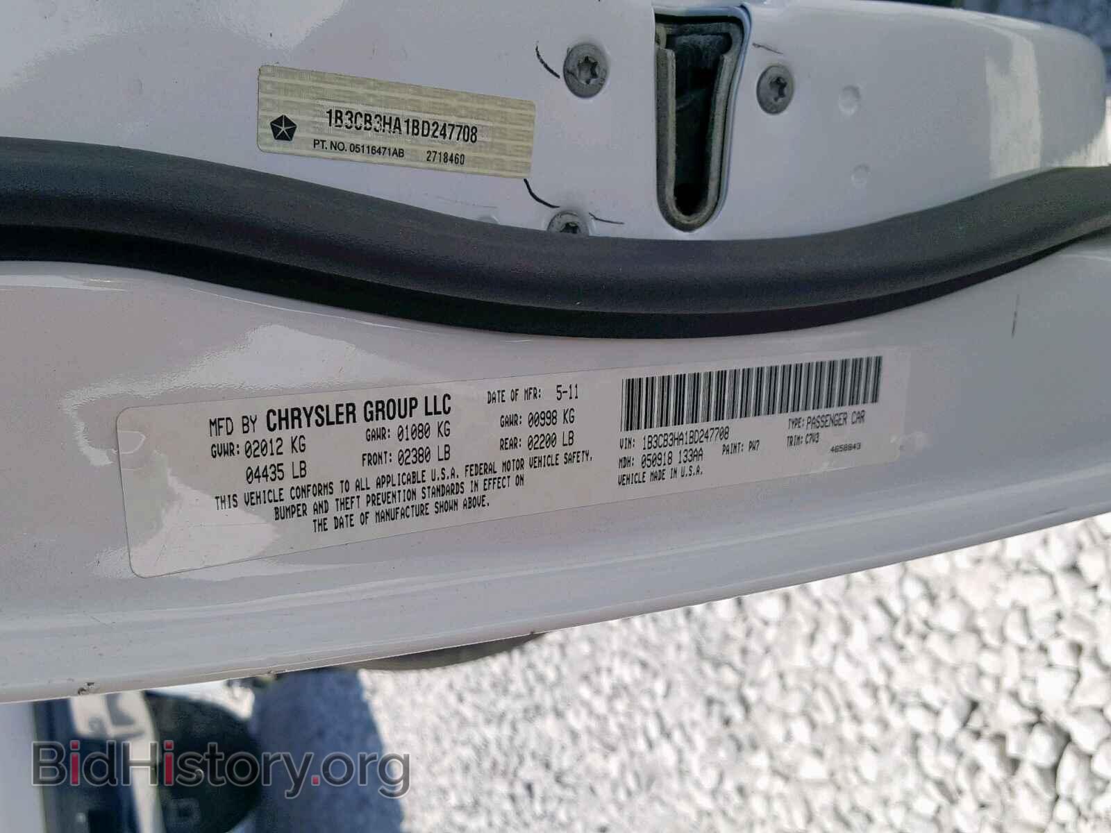 2011 DODGE CALIBER - VIN: 1B3CB3HA1BD247708 - Photo 10