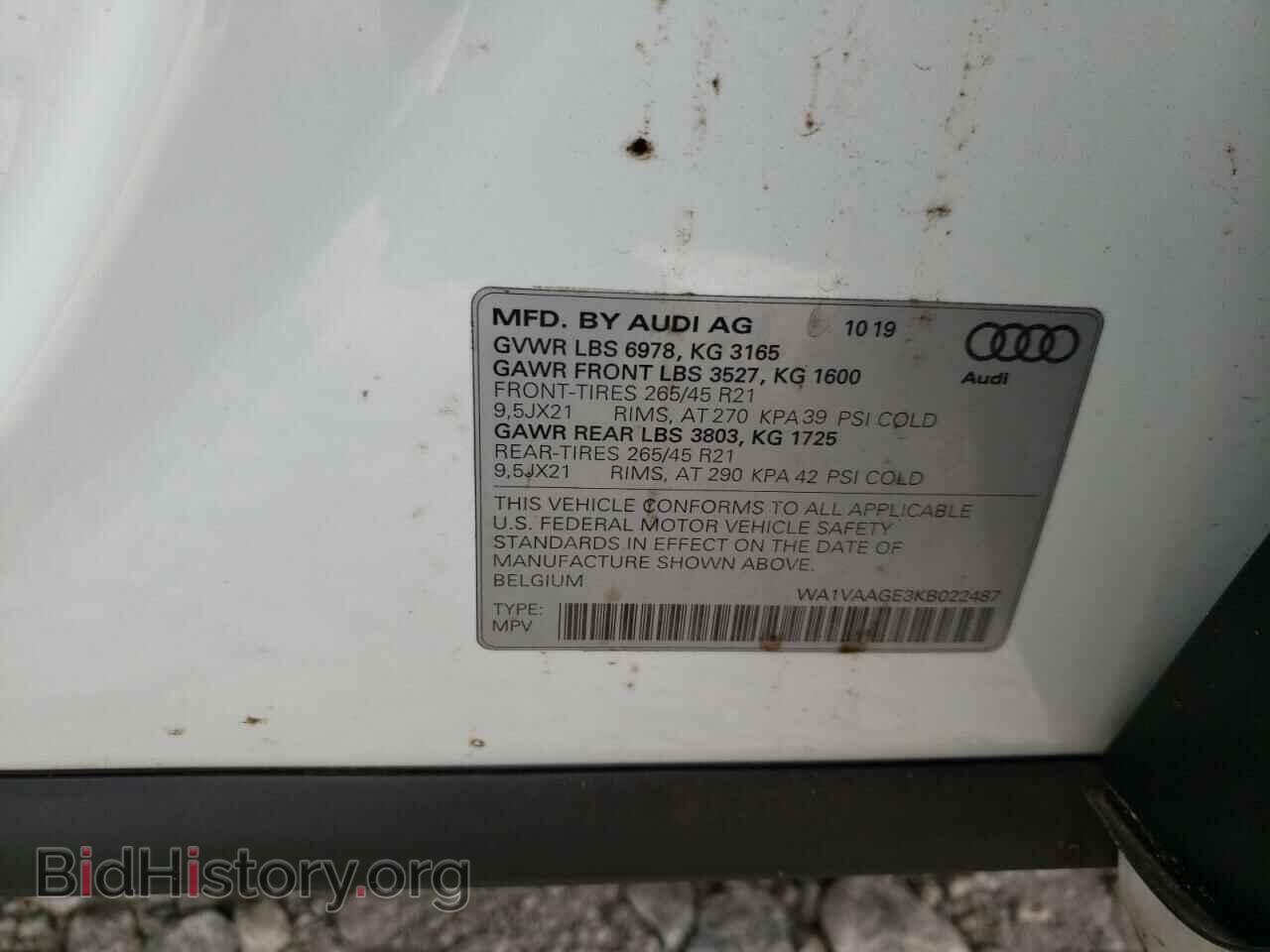 2019 AUDI E-TRON - VIN: WA1VAAGE3KB022487 - Photo 10