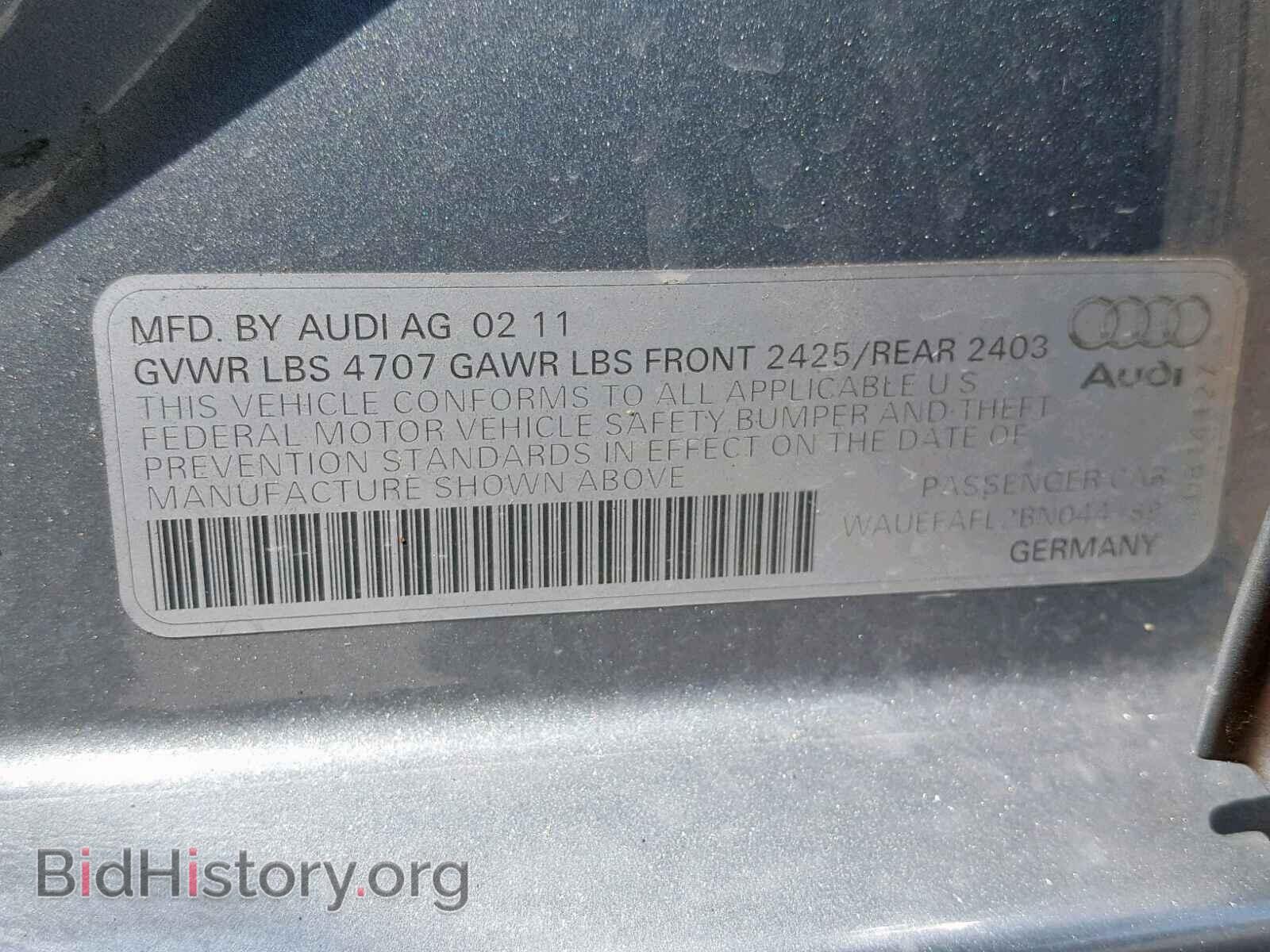 2011 AUDI A4 - VIN: WAUEFAFL2BN044189 - Photo 10
