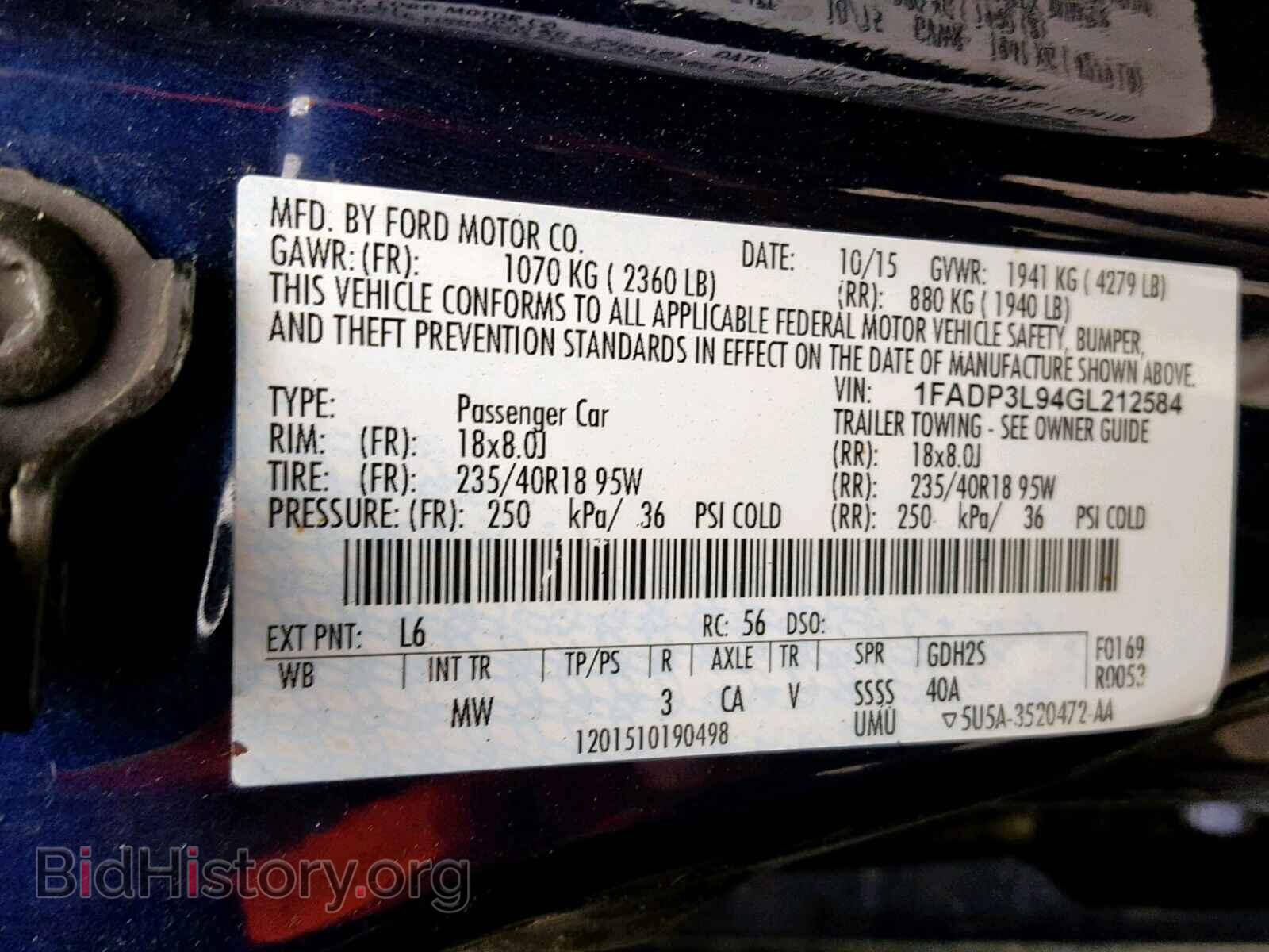 2016 FORD FOCUS - VIN: 1FADP3L94GL212584 - Photo 10