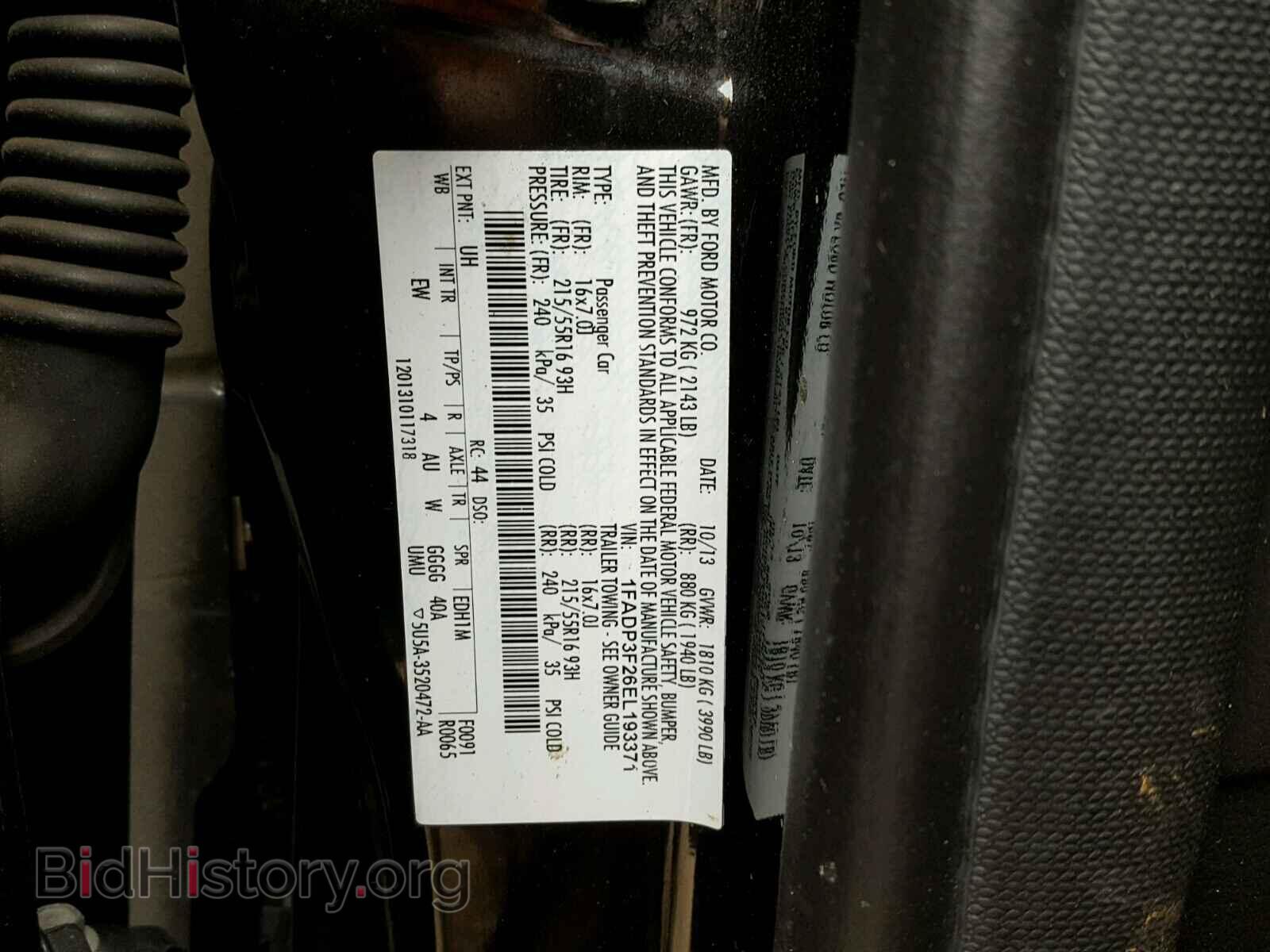2014 FORD FOCUS - VIN: 1FADP3F26EL193371 - Photo 10