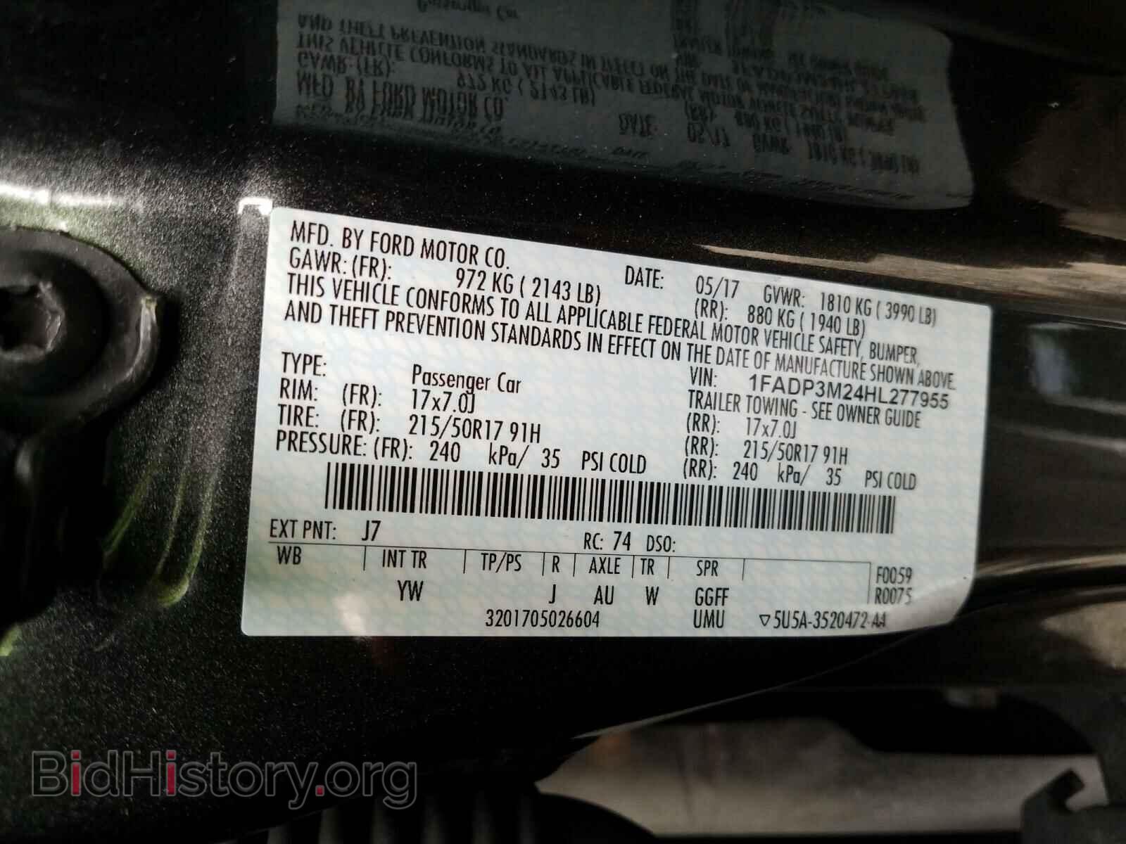 2017 FORD FOCUS - VIN: 1FADP3M24HL277955 - Фото 10
